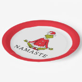 Schnürsenkel | Namaste Santa Claus Pappteller (Schrägansicht)