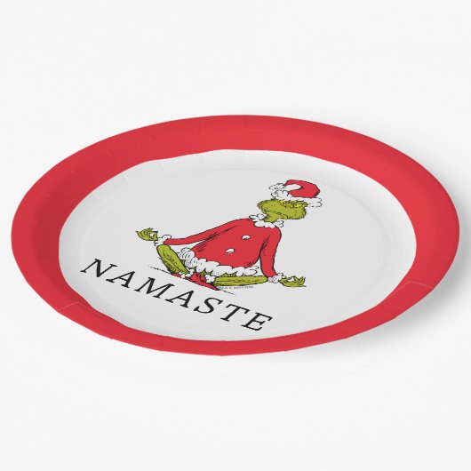 Schnürsenkel | Namaste Santa Claus Pappteller (Schrägansicht)