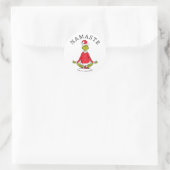 Schnürsenkel | Namaste Santa Claus Runder Aufkleber (Tasche)