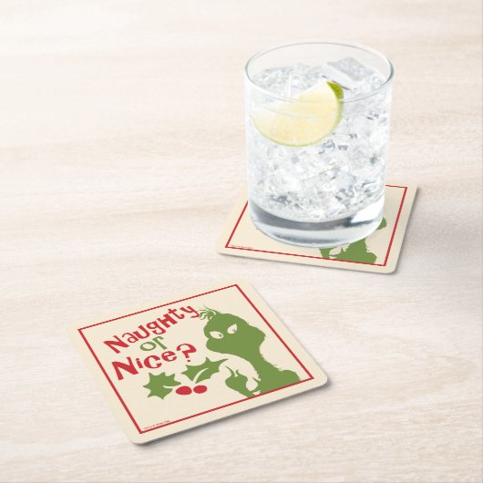 Schnürsenkel | Naughty oder Nice Rechteckiger Pappuntersetzer (Vor Ort)