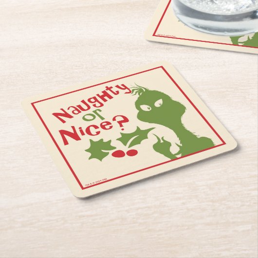 Schnürsenkel | Naughty oder Nice Rechteckiger Pappuntersetzer (angewinkelt)