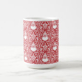 Schnürsenkel | Red Damask Muster Kaffeetasse (Mittel)