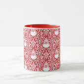 Schnürsenkel | Red Damask Muster Tasse (Zentrum)