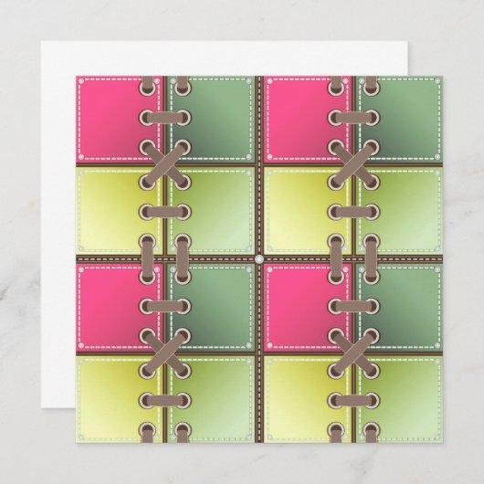 Schnürsenkel, rosa und grüne Mode (Vorne/Hinten)