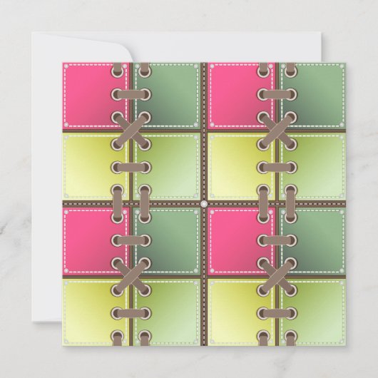 Schnürsenkel, rosa und grüne Mode (Vorderseite)