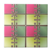 Schnürsenkel, rosa und grüne Mode Fliese (Vorderseite)