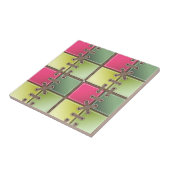 Schnürsenkel, rosa und grüne Mode Fliese (Seite)