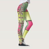 Schnürsenkel, rosa und grüne Mode Leggings (Rechts)