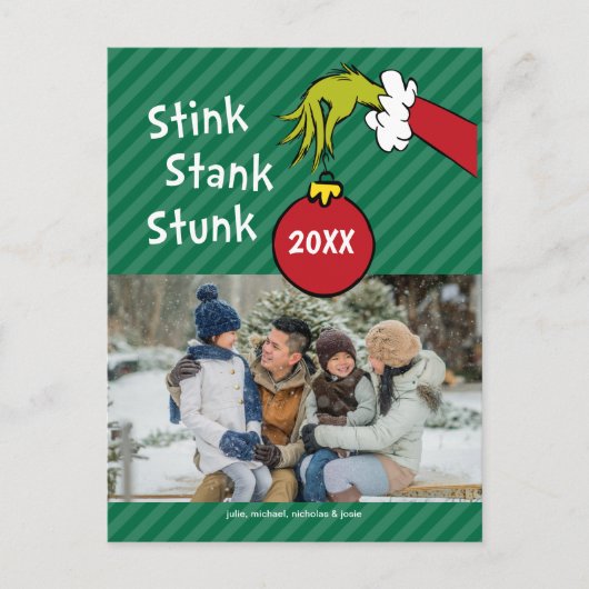 Schnürsenkel | Stink Stank Stunk Feiertagspostkarte (Vorderseite)