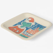 Schnürsenkel | Stopp Christmas Vintag Graphic Pappteller (Gewinkelt)