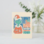 Schnürsenkel | Stopp Christmas Vintag Graphic Postkarte (Stehend Vorderseite)