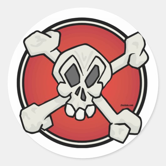 Schnürsenkel und Knochen Runder Aufkleber (Vorderseite)