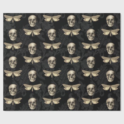 Schnürsenkel und Schmetterlingspapier Geschenkpapier (Flach)