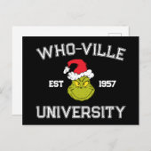 Schnürsenkel | Who-ville University Est 1957 Postkarte (Vorne/Hinten)