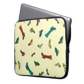 Schnürt das nahtlose Muster der Wasserfarbe Laptopschutzhülle (Vorderseite Links)