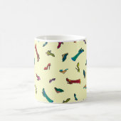Schnürt das wasserfarbene Muster Kaffeetasse (Mittel)