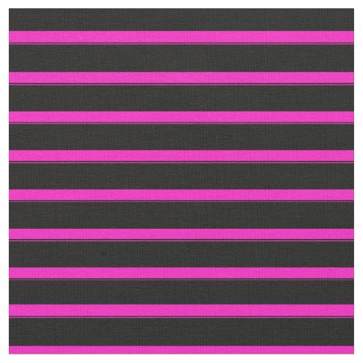 Schockende rosa und schwarze Streifen Stoff (Nahaufnahme)
