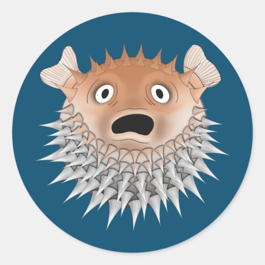 Schockfisch Runder Aufkleber (Vorderseite)
