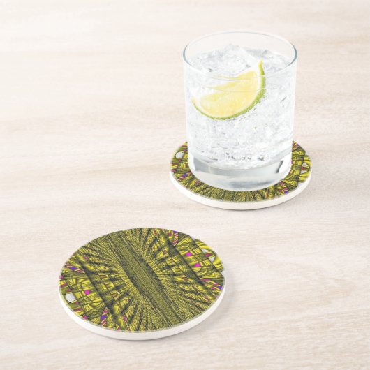 SchockGold und Lila Getränkeuntersetzer (Seite)