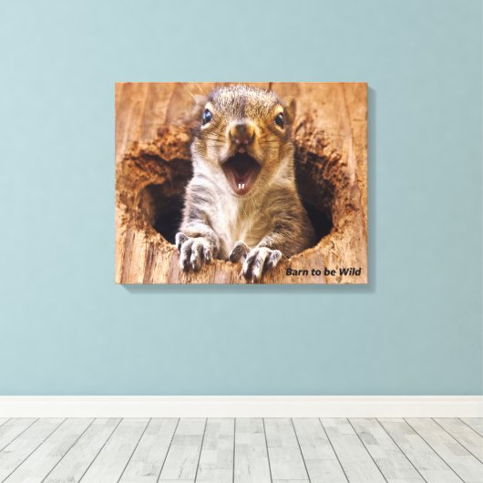 Schockhörnchen Leinwanddruck (Insitu (Holzboden))
