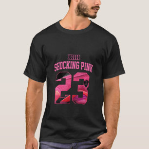 Schockierend Rosa 14er T-Shirt Nummer 23 Tropfen S