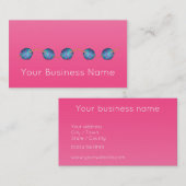 schockierend rosa gekachelte Crochet modern, elega Visitenkarte (Vorne/Hinten)