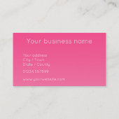 schockierend rosa gekachelte Crochet modern, elega Visitenkarte (Rückseite)