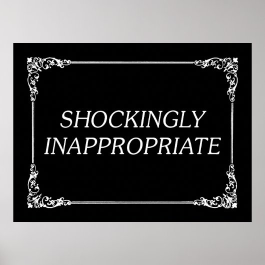 schockierend unangemessen poster (Vorne)