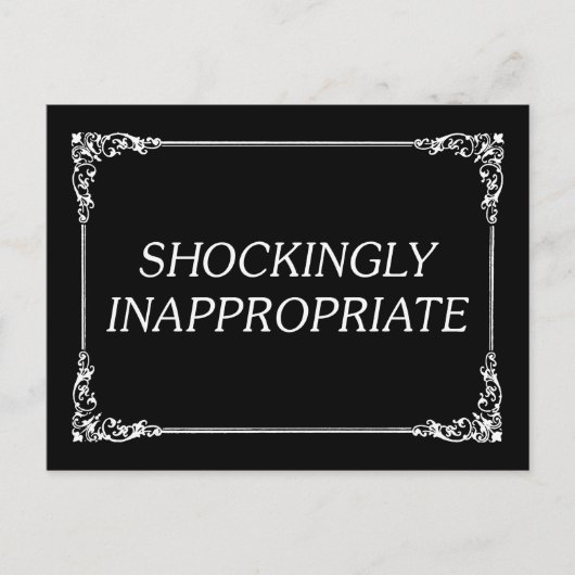 schockierend unangemessen postkarte (Vorderseite)