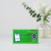 Schockierende Green Funny Mouse PC Reparaturkarte Visitenkarte (Stehend Vorderseite)