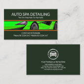 Schockierende Green Sports Car Detection Auto Car Visitenkarte (Vorne/Hinten)