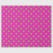 schockierende, rosa Limone Polka Dots DIY Colors Geschenkpapier (Flach)