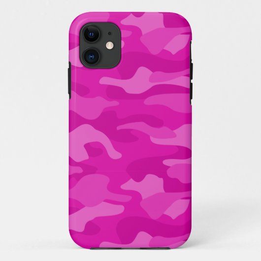 schockierende rosa Monocolor-Camouflage Case-Mate iPhone Hülle (Rückseite)