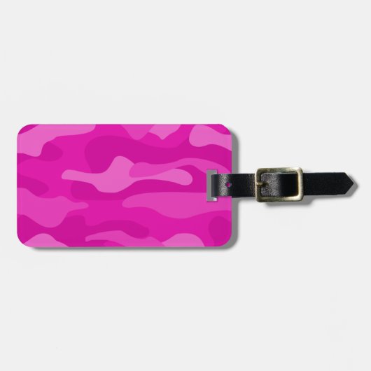 schockierende rosa Monokolour-Camouflage Gepäckanhänger (Vorderseite horizontal)