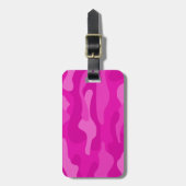 schockierende rosa Monokolour-Camouflage Gepäckanhänger (Vorderseite vertikal)