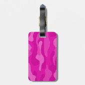 schockierende rosa Monokolour-Camouflage Gepäckanhänger (Rückseite vertikal)