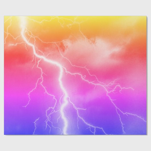 schockierender Blitzschlag Geschenkpapier (Flach)
