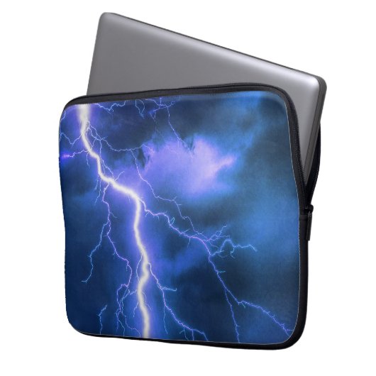 schockierender Blitzschlag Laptopschutzhülle (Vorderseite Links)