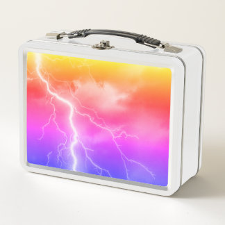 schockierender Blitzschlag Metall Brotdose