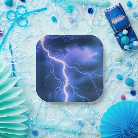 schockierender Blitzschlag Pappteller (Party)