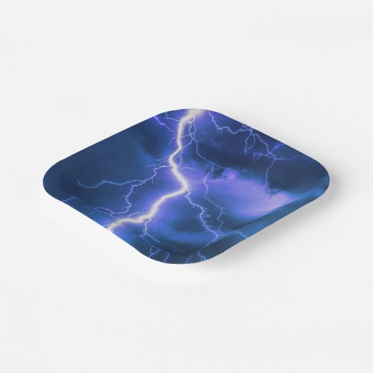 schockierender Blitzschlag Pappteller (Gewinkelt)