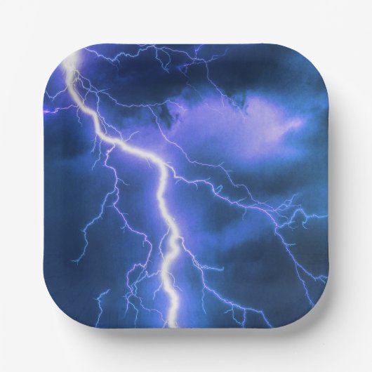 schockierender Blitzschlag Pappteller (Vorderseite)