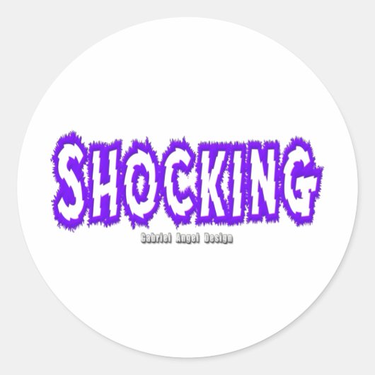 schockierendes Logo Runder Aufkleber (Vorderseite)