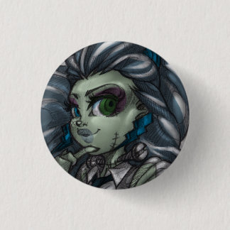Schockierendes Monster-Mädchen-Button Button