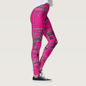 schockierendes, rosa cooles Comic Cartoon Kinderwa Leggings (Rechts)