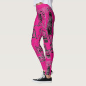 schockierendes, rosa cooles Comic Cartoon Kinderwa Leggings (Links)