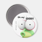 Schockiert "Oh mein Gott!" Magnet (Vorderseite/Rückseite)