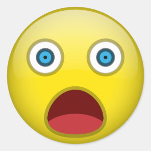 schockiert runder aufkleber