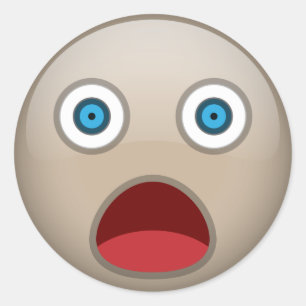 schockiert runder aufkleber