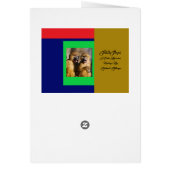 Schockierte Affen, Rot, Blau, Grün und Gold-Karte (Hinten)